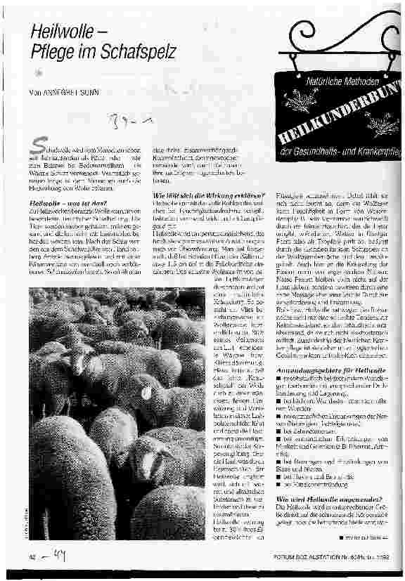 Vorschauseite 1: Heilwolle - Pflege im Schafspelz