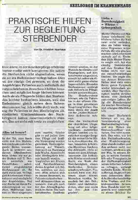 Vorschauseite 1: Praktische Hilfen zur Begleitung Sterbender