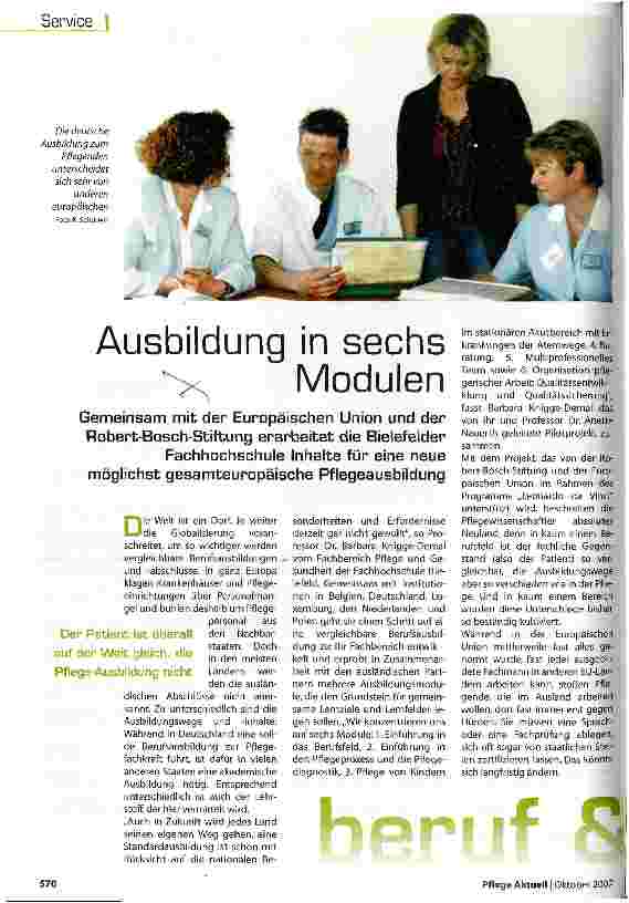 Vorschauseite 1: Ausbildung in sechs Modulen