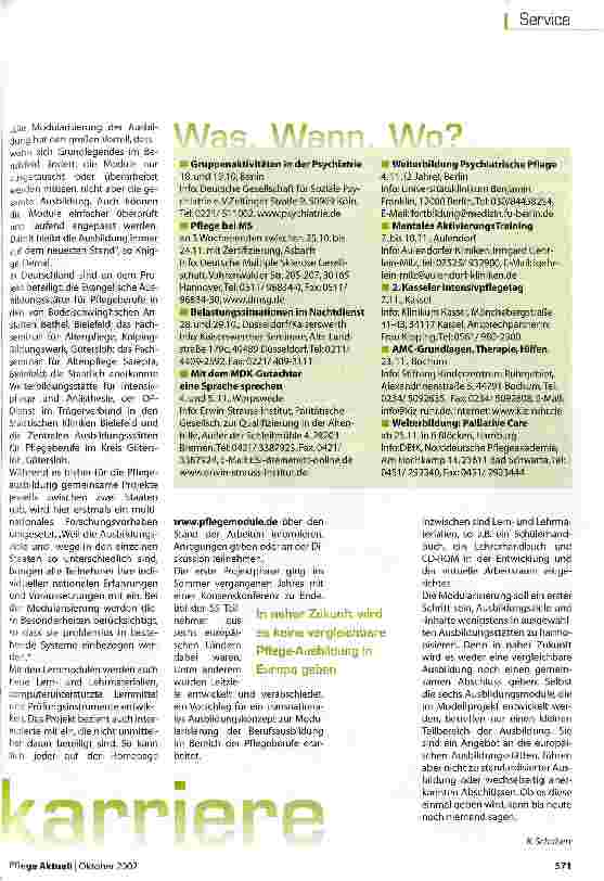 Vorschauseite 2: Ausbildung in sechs Modulen