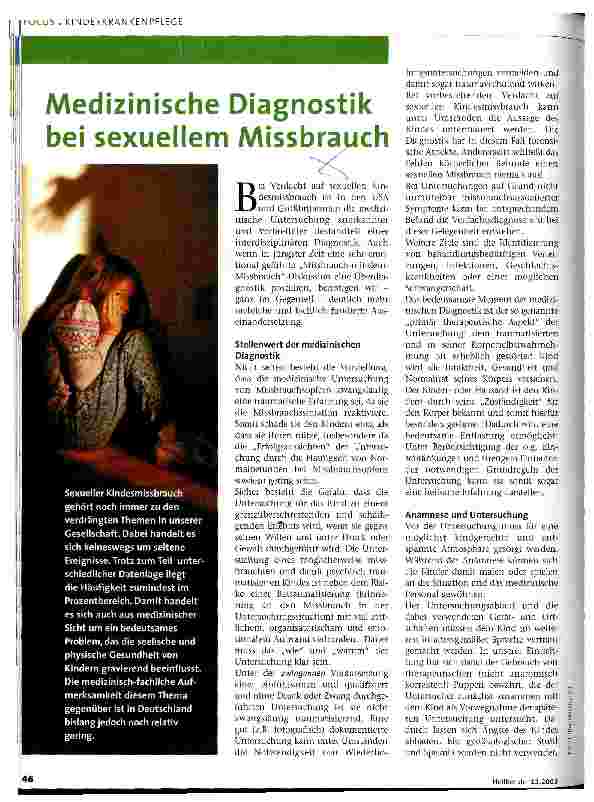 Vorschauseite 1: Medizinische Diagnostik bei sexuellem Missbrauch