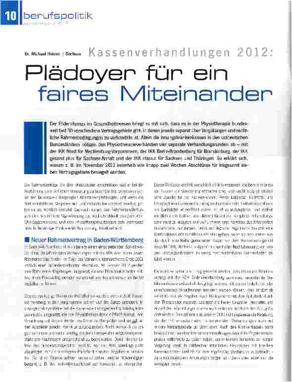 Vorschauseite 1: Plädoyer für ein faires Miteinander