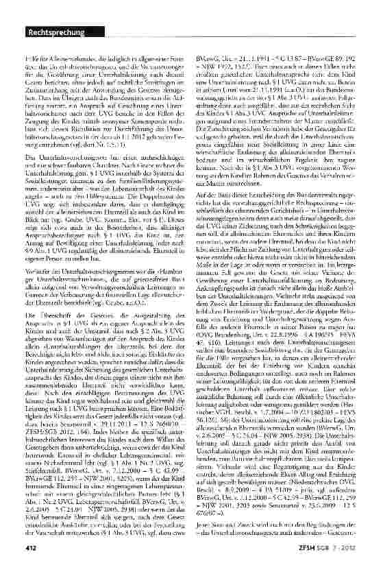 Vorschauseite 4: Kein Anspruch auf Unterhaltsvorschussleistungen bei anonymer künstlicher Befruchtung