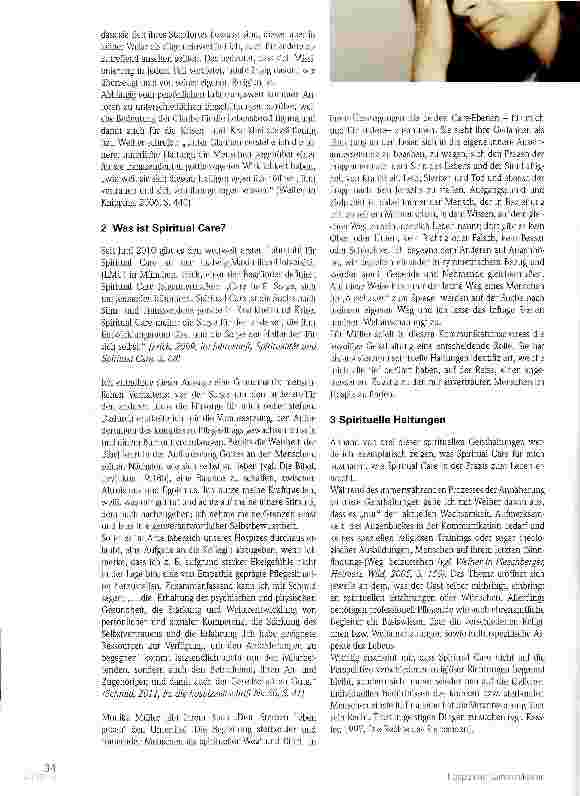Vorschauseite 2: Spirituelle Begleitung in der Hospizarbeit - eine Annäherung
