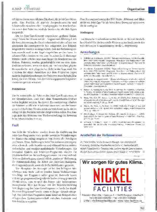 Vorschauseite 5: Joint Care: Prozessveränderungen aus der Sicht von Mitarbeitern am Beispiel der Systempartnerschaft mit Biomet