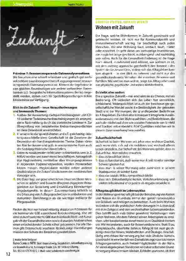 Vorschauseite 1: Wohnen mit Zukunft