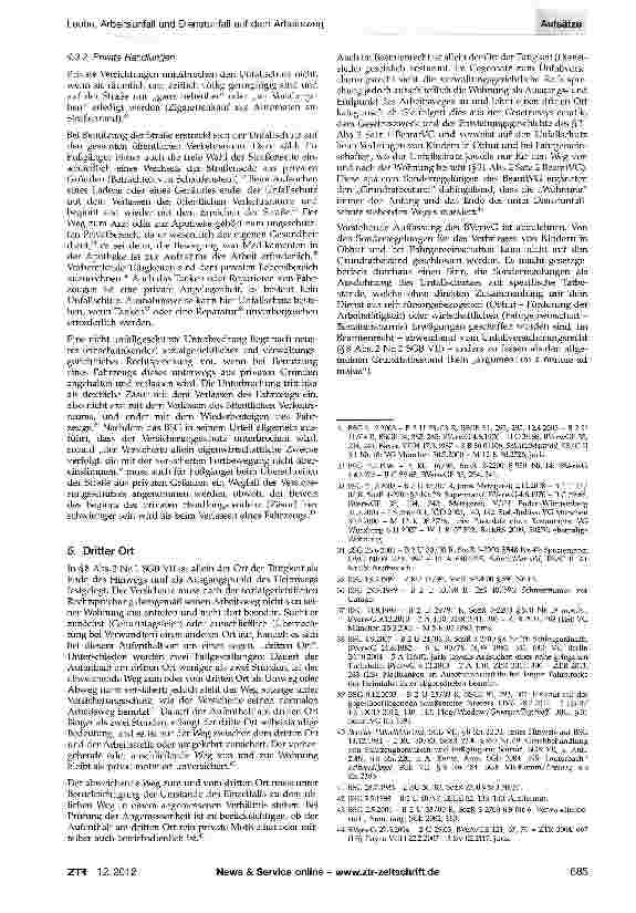 Vorschauseite 4: Arbeitsunfall und Dienstunfall auf dem Arbeitsweg - Entsprechungen und Abwandlungen