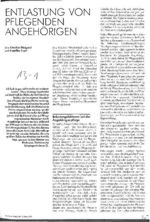 Vorschauseite 1: Entlastung von pflegenden Angehörigen