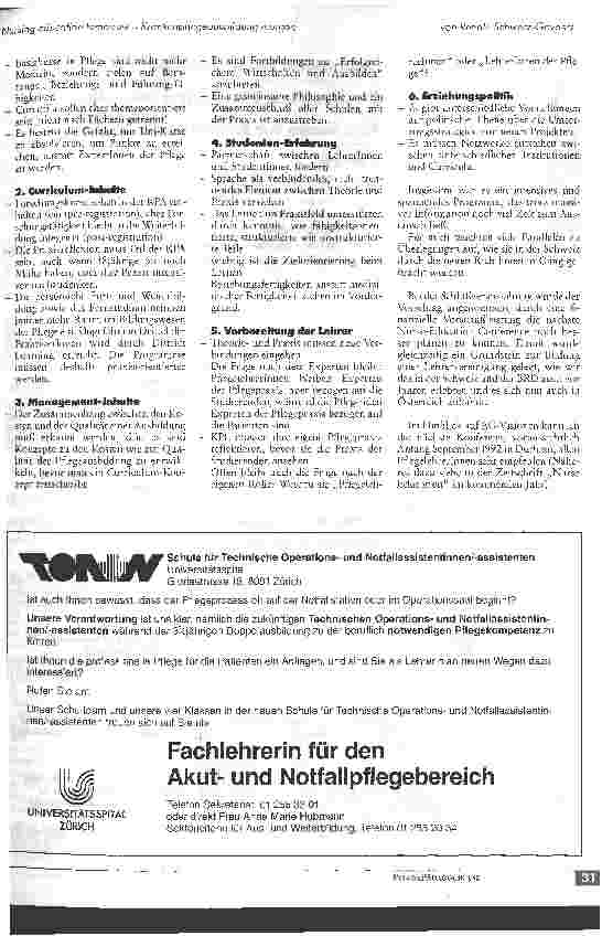 Vorschauseite 4: Nursing education tomorrow - Krankenpflegeausbildung morgen