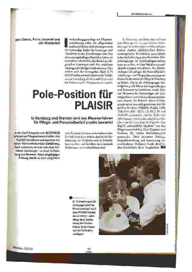 Vorschauseite 1: Pole-Position für PLAISIR