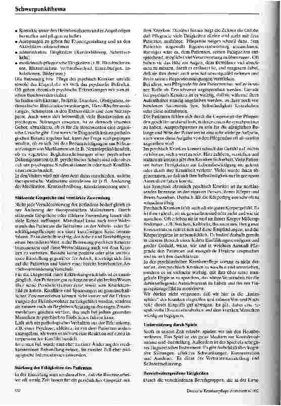 Vorschauseite 5: Das Rollenverständnis des Krankenpflegepersonals in einer Langzeiteinrichtung für chronisch psychisch Kranke