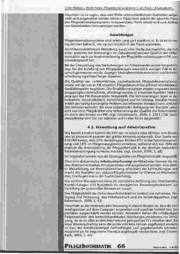 Vorschauseite 6: Pflegeinformationssysteme in der Praxis - Einsatzgebiete, Anwendung, Zufriedenheit