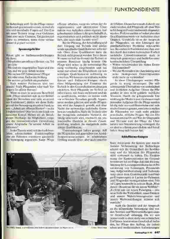Vorschauseite 4: Funktionsdienste - Professionalität zwischen Humanität und Technik