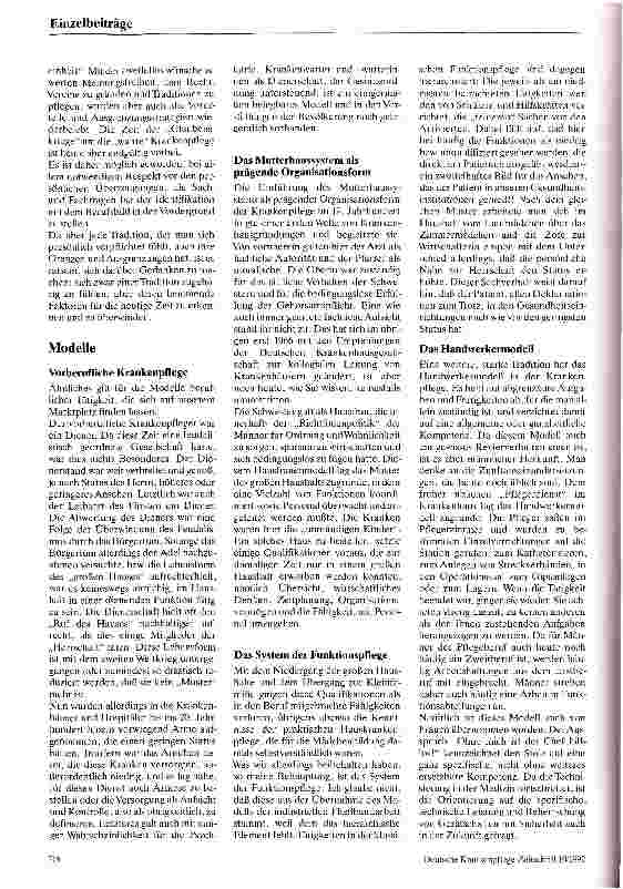 Vorschauseite 2: Krankenpflege - ein Beruf mit offenen Grenzen