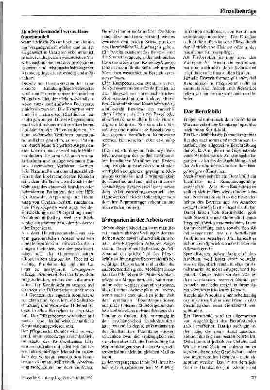 Vorschauseite 3: Krankenpflege - ein Beruf mit offenen Grenzen