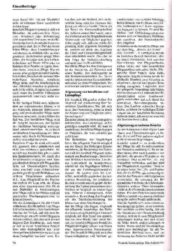 Vorschauseite 4: Krankenpflege - ein Beruf mit offenen Grenzen