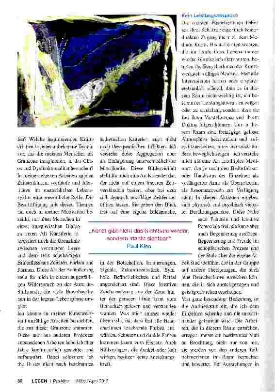 Vorschauseite 3: Kunst im Alter