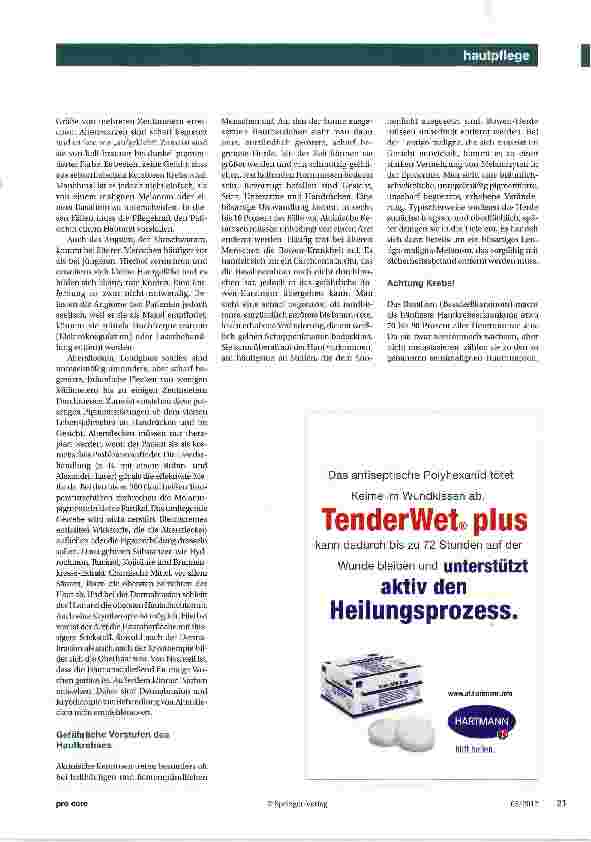 Vorschauseite 2: Besonders pflegebedürftig: die Altershaut