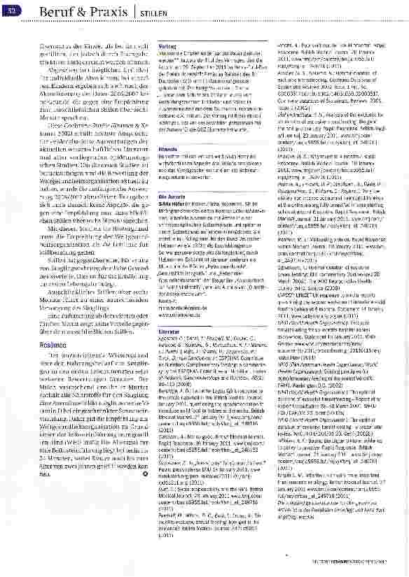 Vorschauseite 4: Neue Empfehlungen zur Stilldauer | Teil 3 Auch im Westen nichts Neues