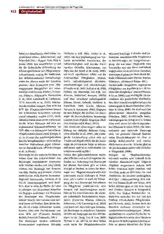 Vorschauseite 2: Schmerzen, Sturzangst und funktioneile Fähigkeiten von Menschen in Pflegeheimen -eine Ouerschnittsstudie