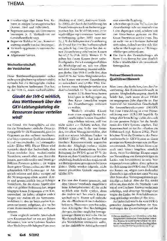 Vorschauseite 3: Kassenwettbewerb und neue Versorgungsformen