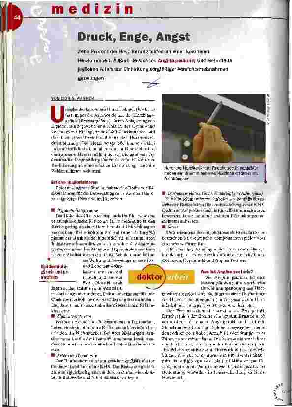Vorschauseite 1: Druck, Enge, Angst