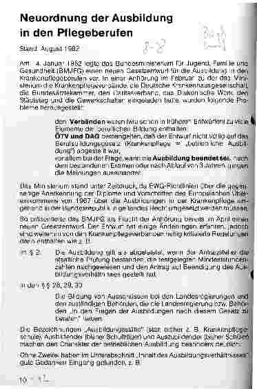 Vorschauseite 1: Neuordnung der Ausbildung in den Pflegeberufen