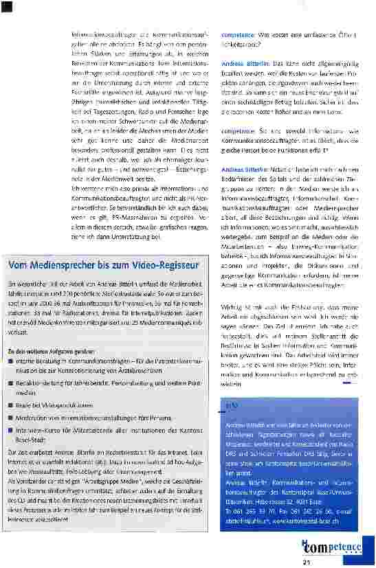 Vorschauseite 2: Information und Kommunikation - ein weites Feld