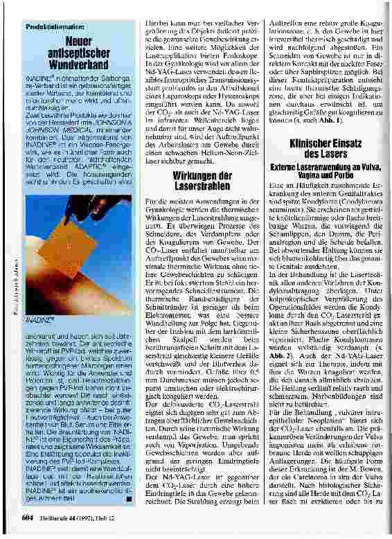 Vorschauseite 3: Laseranwendung in der Gynäkologie