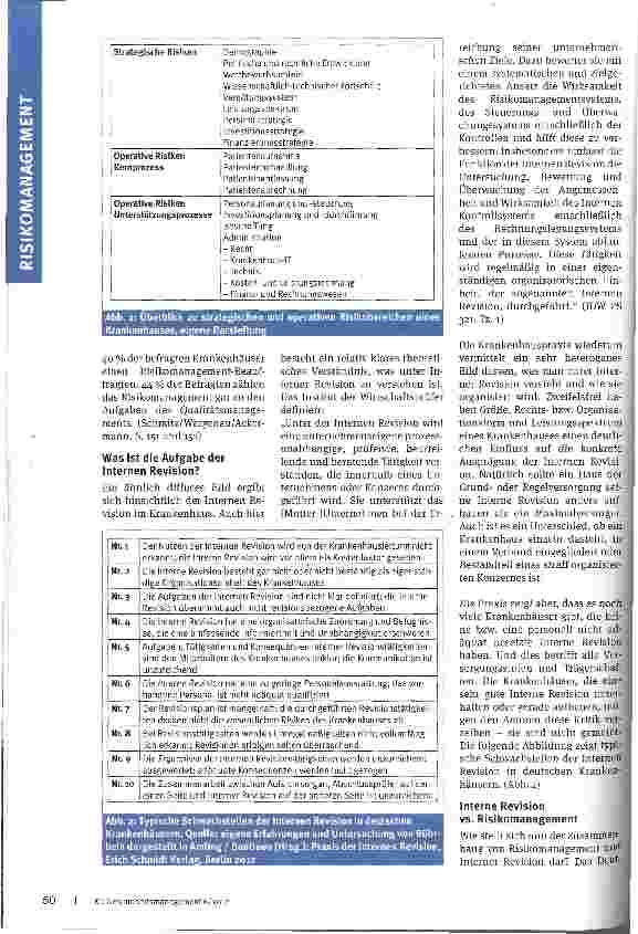 Vorschauseite 2: Risikomanagement und Interne Revision im KrankenhausZusammenhänge und Organisationsformen
