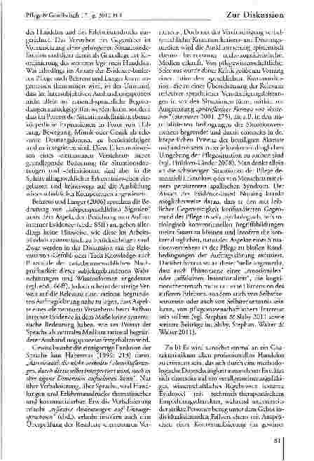 Vorschauseite 3: Evidence-based Nursing and Caring — Ein Diskussionsbeitrag zur Fundierung und Reichweite interner Evidenz in der Pflege