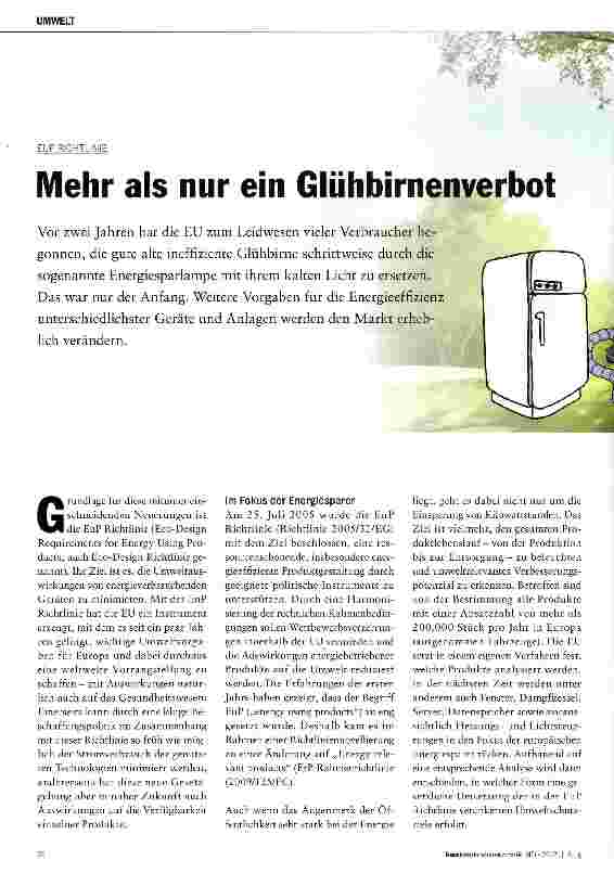 Vorschauseite 1: Mehr als nur ein Glühbirnenverbot