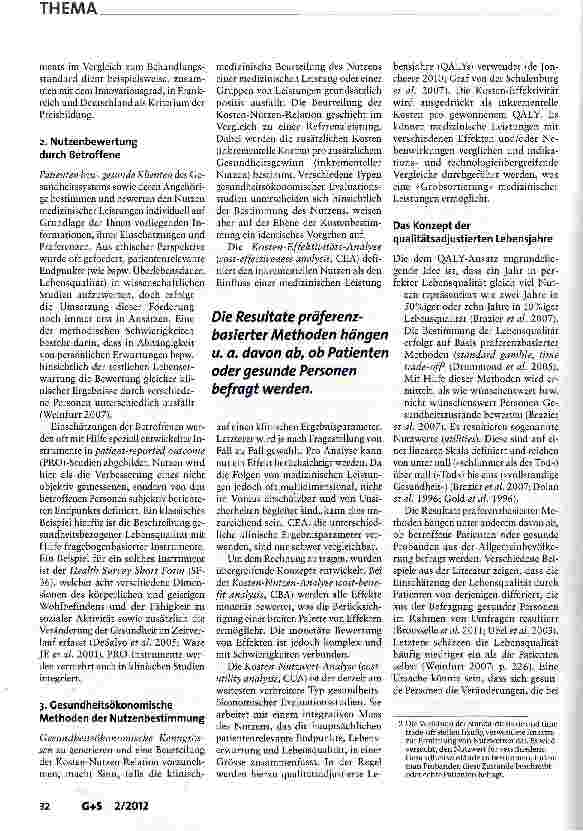 Vorschauseite 3: Methoden zur Bestimmung von Nutzen bzw. Wert medizinischer Leistungen und ihre ethischen Implikationen