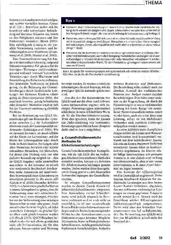 Vorschauseite 4: Methoden zur Bestimmung von Nutzen bzw. Wert medizinischer Leistungen und ihre ethischen Implikationen