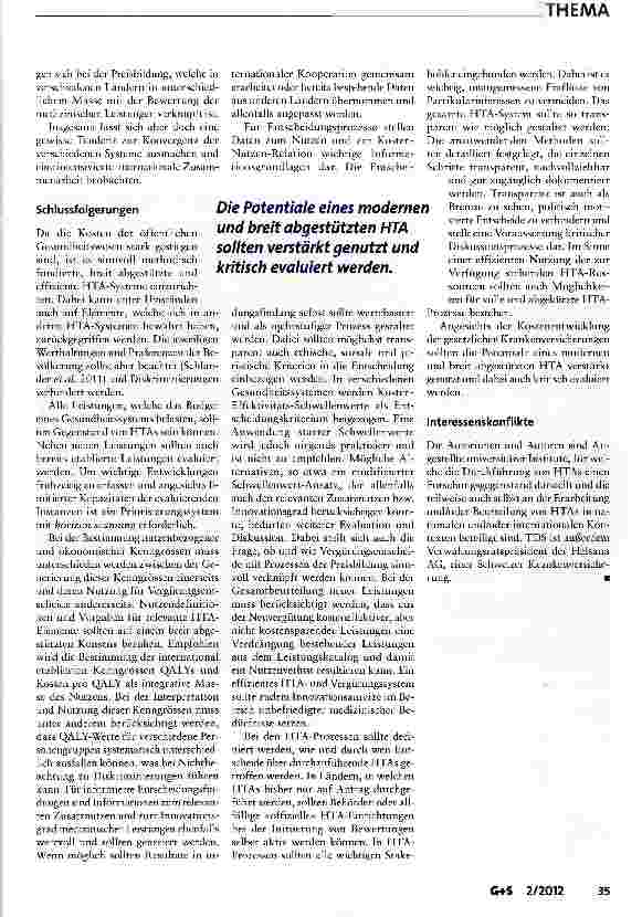 Vorschauseite 6: Methoden zur Bestimmung von Nutzen bzw. Wert medizinischer Leistungen und ihre ethischen Implikationen