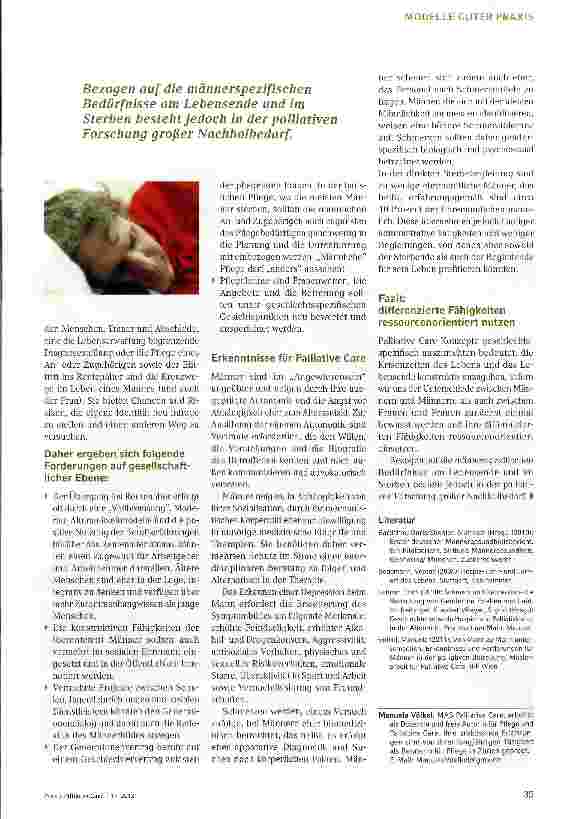Vorschauseite 2: Palliative Care für Männer