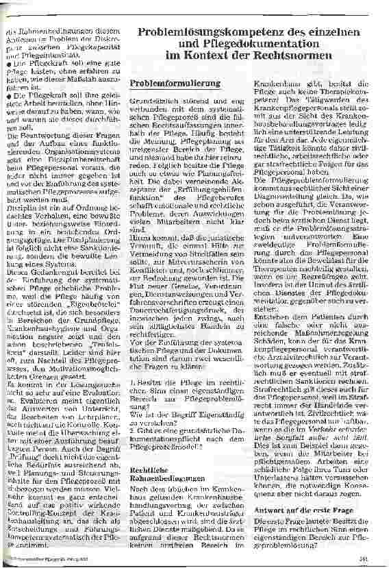 Vorschauseite 5: Theorie - Praxis - Pflegenotstand Pflegeprozeß: Utopie oder gangbarer Weg?