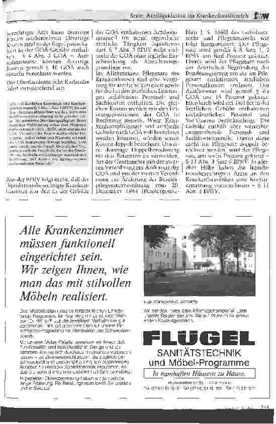 Vorschauseite 3: Sachkosten des auswärtigen Konsiliararztes Berechnung gegenüber Patient oder Krankenhausträger?