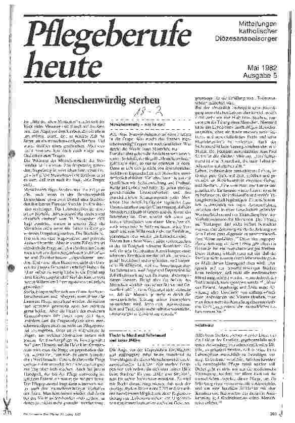 Vorschauseite 1: Menschenwürdig sterben