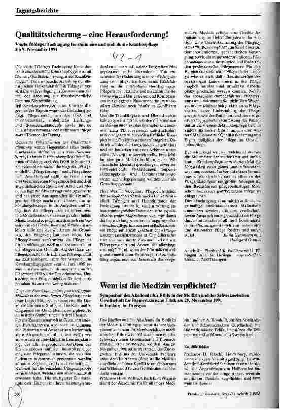 Vorschauseite 1: Qualitätssicherung - eine Herausforderung?
