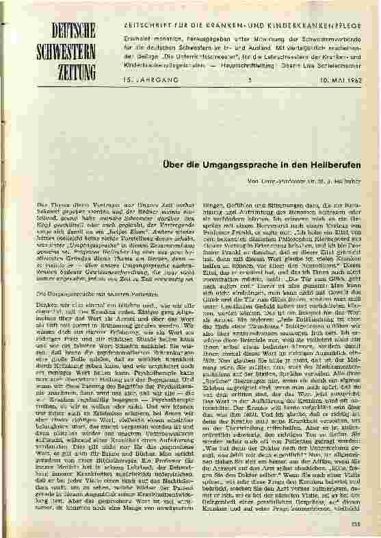 Vorschauseite 1: Über die Umgangssprache in den Heilberufen