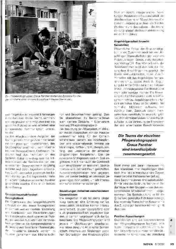 Vorschauseite 2: Die Pflegewohngruppen Graue Panther