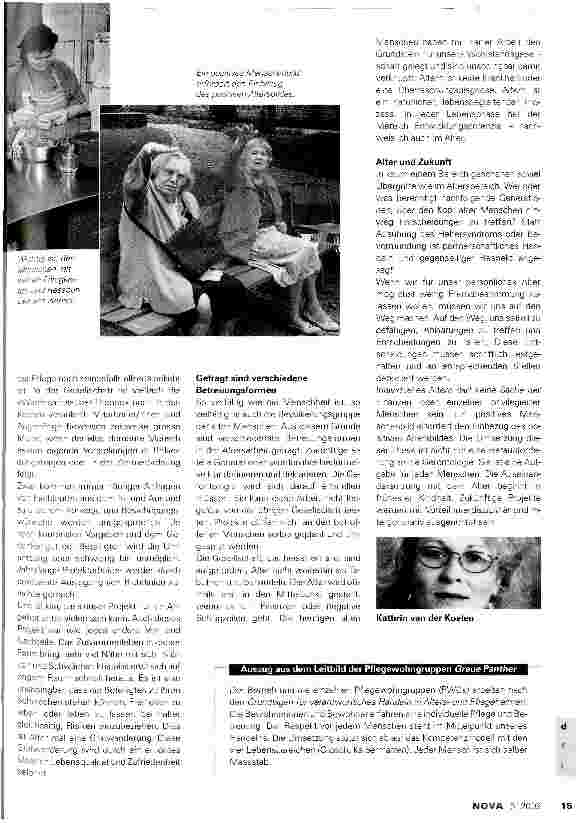 Vorschauseite 4: Die Pflegewohngruppen Graue Panther