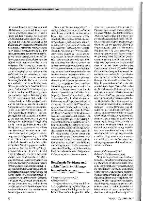 Vorschauseite 2: Pflegeforschung: aktuelle Entwicklungstendenzen und -herausforderungen