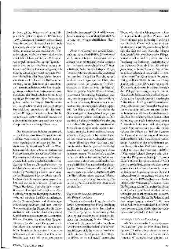Vorschauseite 3: Pflegeforschung: aktuelle Entwicklungstendenzen und -herausforderungen