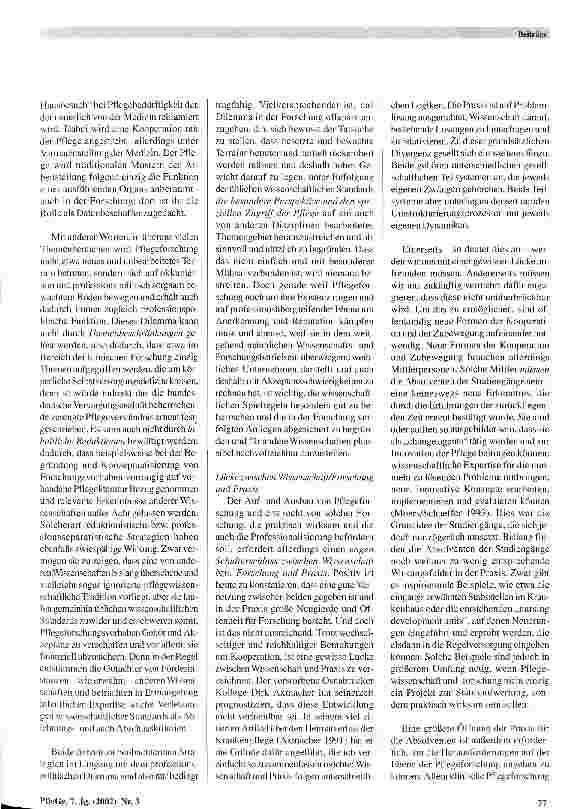 Vorschauseite 5: Pflegeforschung: aktuelle Entwicklungstendenzen und -herausforderungen