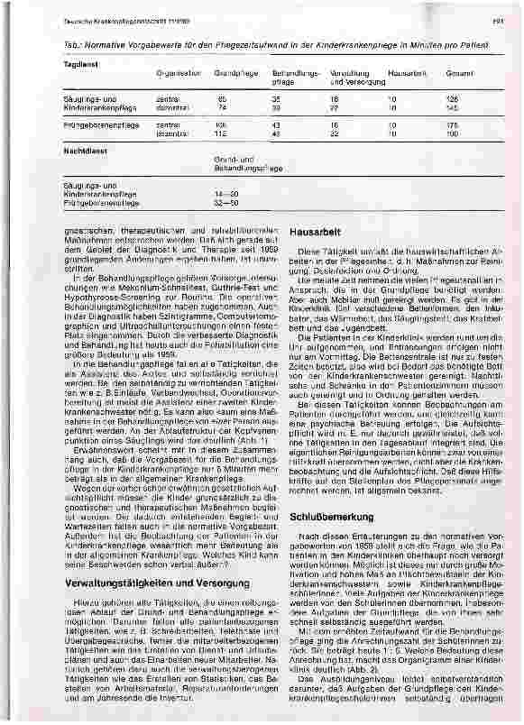 Vorschauseite 3: Welche Bedeutung haben die normativen Vorgabewerte für den Pflegezeitaufwand in der Kinderkrankenpflege