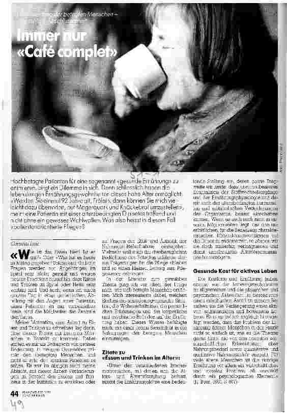 Vorschauseite 1: Immer nur Cafe complet