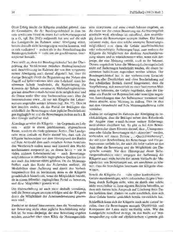 Vorschauseite 3: Arzt muss Bewertung in Bewertungsportal hinnehmen