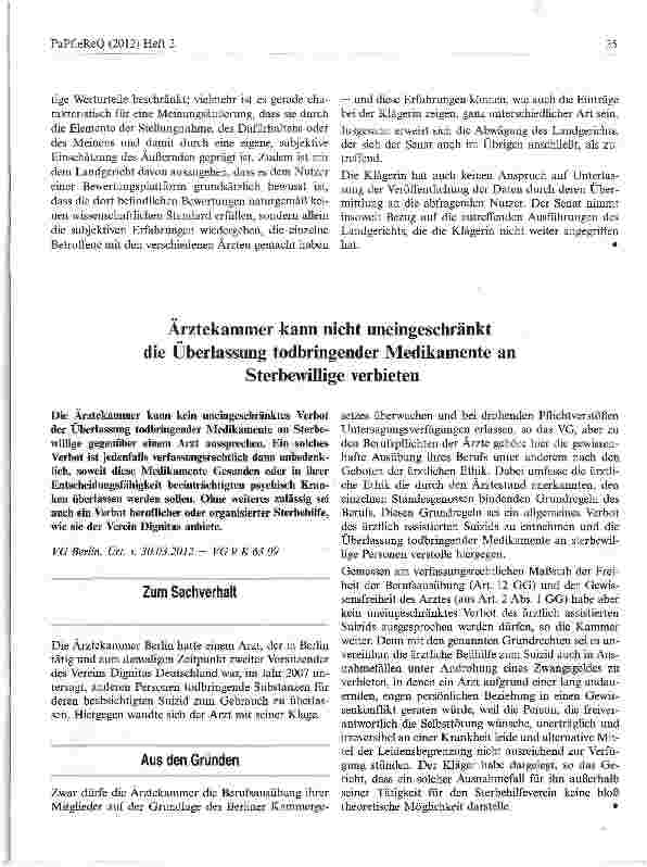 Vorschauseite 4: Arzt muss Bewertung in Bewertungsportal hinnehmen